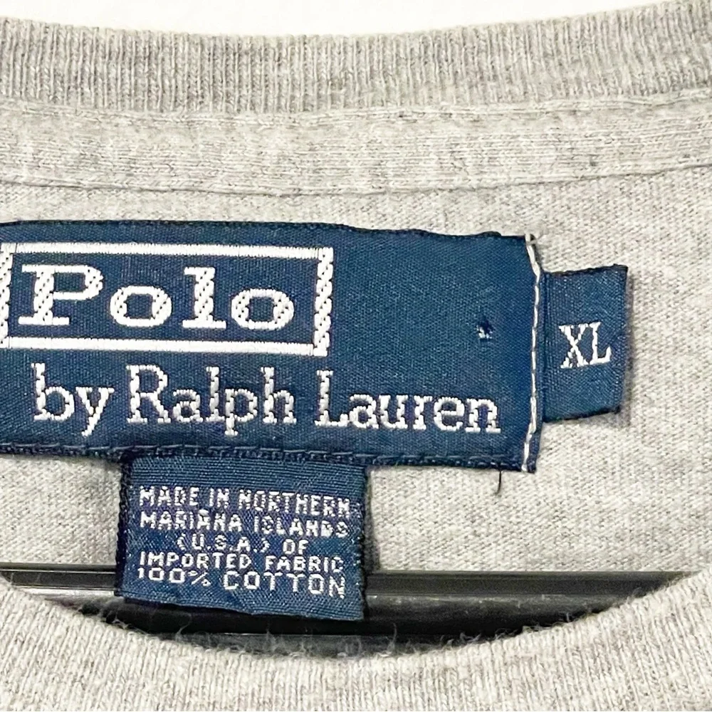 VINTAGE RALPH LAUREN POLO SPELL OUT SIZE‎ XL T-SHIRT STADIUM SPORTSMAN
